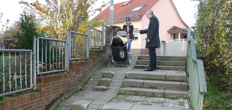 Noch ist eine Treppe am Hattersheimerweg.